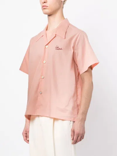 Shop Late Checkout Logo-embroidered Cotton Shirt