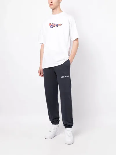 Shop Late Checkout Logo-embroidered Cotton Track Pants