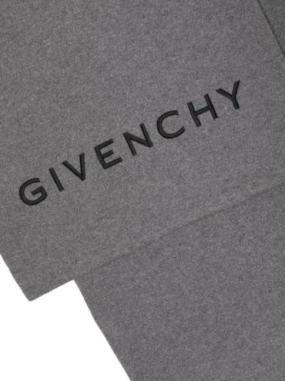 Shop Givenchy Logo-embroidered Knitted Scarf