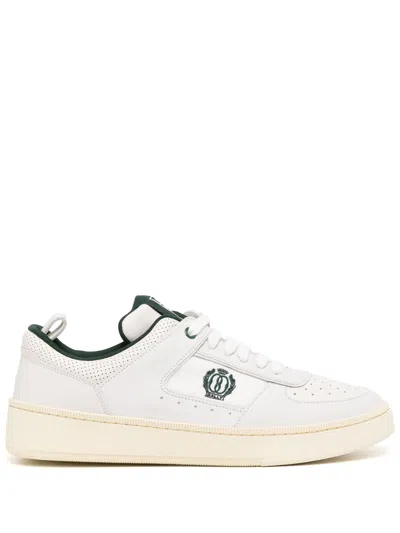 Shop Bally Logo-embroidered Panelled Sneakers