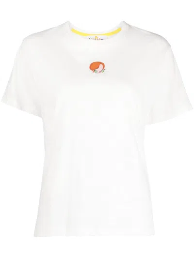 Shop Mira Mikati Logo-embroidered Organic-cotton T-shirt