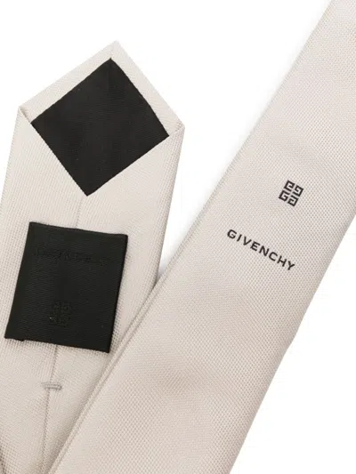 Shop Givenchy Logo-embroidered Silk Tie