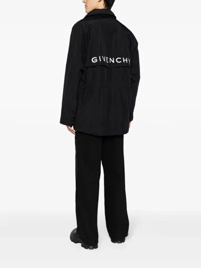 Shop Givenchy Logo-embroidered Zip-up Jacket