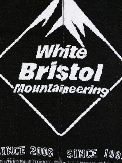 Shop White Mountaineering Logo-motif Fringe-detail Scarf
