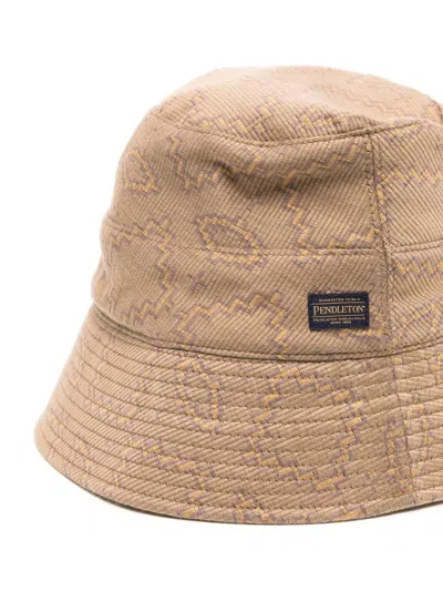 White Mountaineering Logo-patch Bucket Hat
