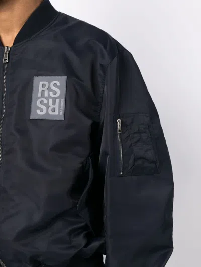 Shop Raf Simons Logo-patch Bomber Jacket