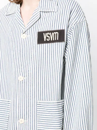 Shop Visvim Logo-patch Striped Jacket