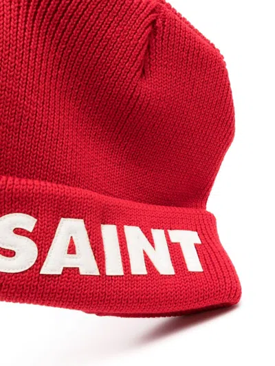 Shop Saint Mxxxxxx Logo-patches Wool Beanie