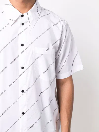 Shop Helmut Lang Logo-print Cotton Shirt