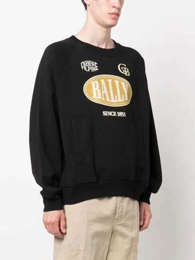 Shop Bally Logo-print Cotton Sweatshirt