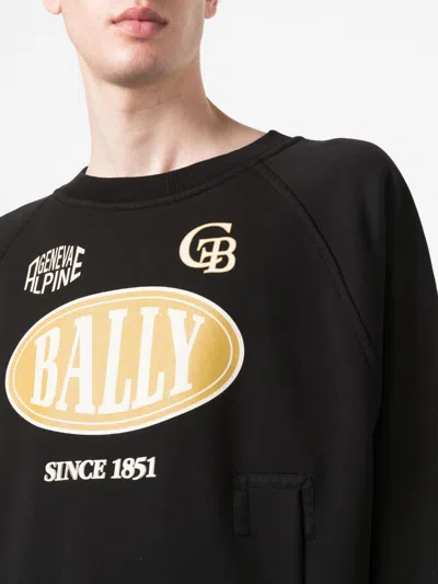 Shop Bally Logo-print Cotton Sweatshirt