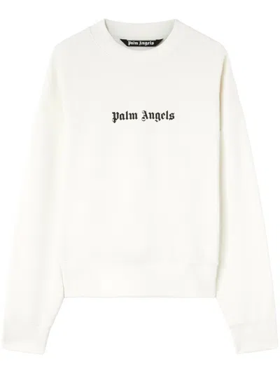 Shop Palm Angels Logo-print Cotton Sweatshirt