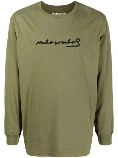 Shop Maharishi Logo-print Cotton T-shirt