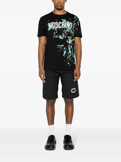 Shop Moschino Logo-print Cotton T-shirt