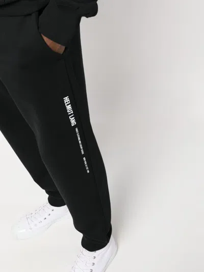 Shop Helmut Lang Logo-print Cotton Track Pants