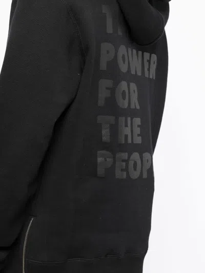 Shop The Power For The People Logo-print Detail Hoodie