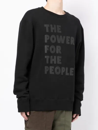 Shop The Power For The People Logo-print Detail Sweatshirt
