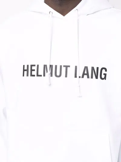 Shop Helmut Lang Logo-print Drawstring Hoodie
