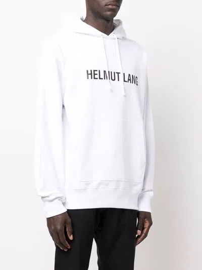 Shop Helmut Lang Logo-print Drawstring Hoodie