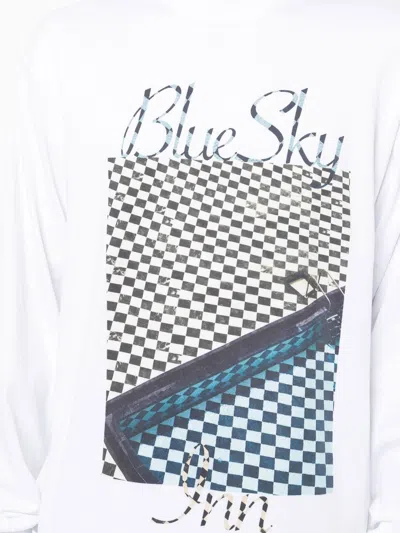 Shop Blue Sky Inn Logo-print Long-sleeve T-shirt