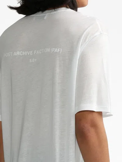 Shop Post Archive Faction Logo-print Lyocell T-shirt