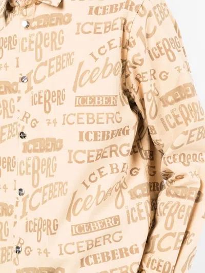Shop Iceberg Logo-print Shirt