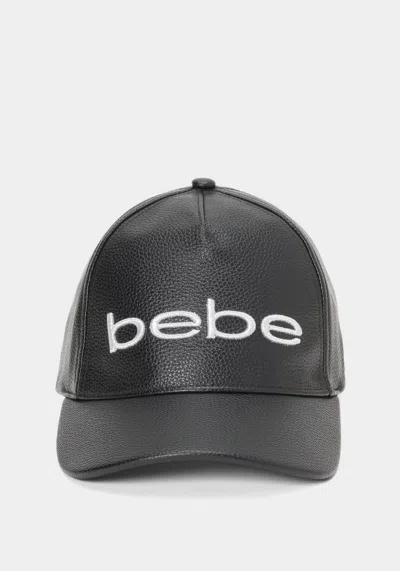 Shop Bebe Pu Embroidery Cap In Black
