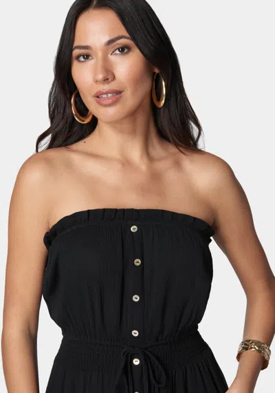 Shop Bebe Strapless Maxi Dress In Black