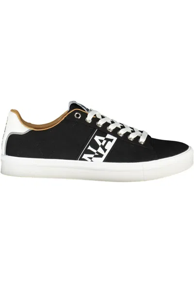 Shop Napapijri Black Polyester Sneaker