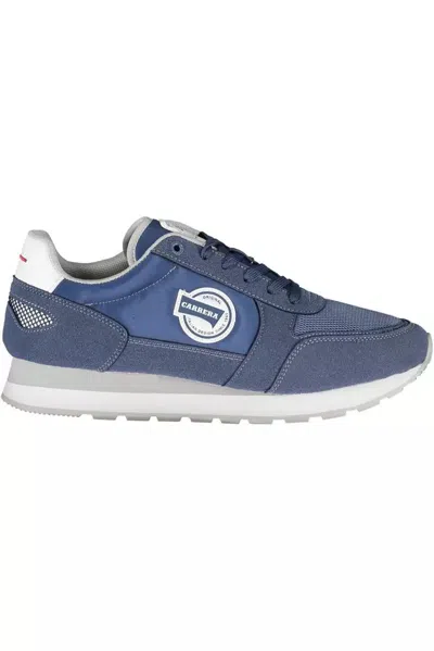 Shop Carrera Blue Polyester Sneaker