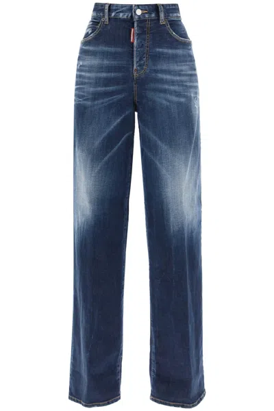 Shop Dsquared2 Dark Everyday Wash Traveller Jeans In Blu