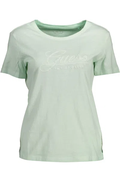 Shop Guess Jeans Green Cotton Tops & T-shirt