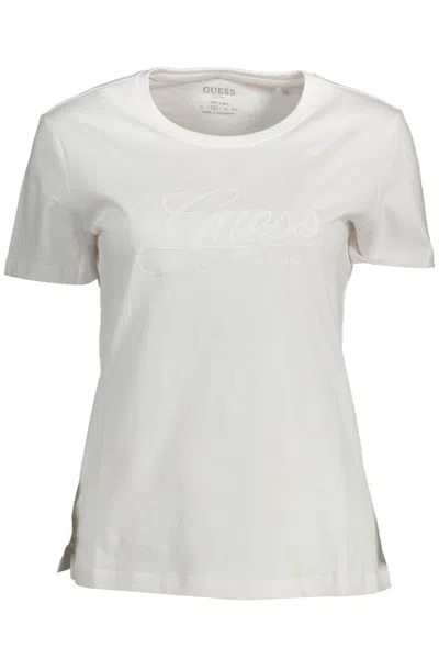 Shop Guess Jeans White Cotton Tops & T-shirt