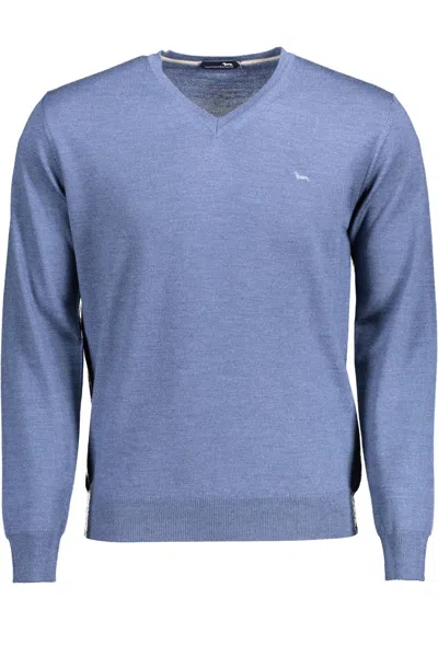 Shop Harmont & Blaine Blue Wool Sweater