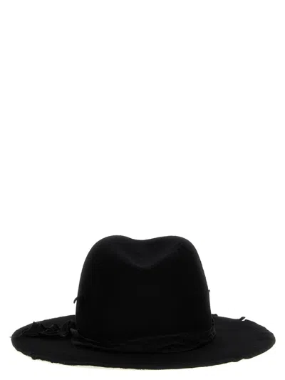 Shop Yohji Yamamoto 'damage Soft' Hat In Black