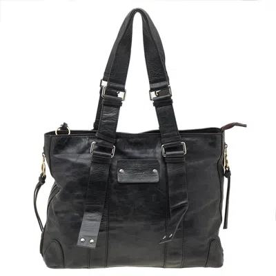 Shop Chloé Leather Tote In Black