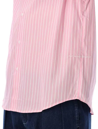 Shop Pop Trading Company Pop Trading Company Pop Striped Shirt In Pink