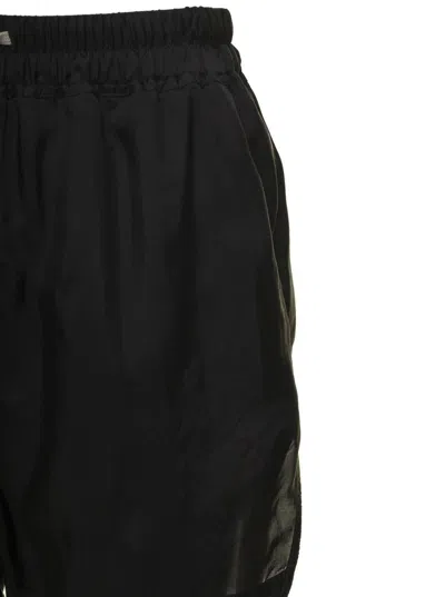 Shop Rick Owens Black Boxers Shorts In Cupro Woman