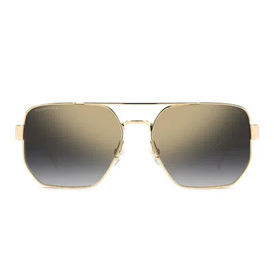 Shop Dsquared2 Sunglasses In Gold