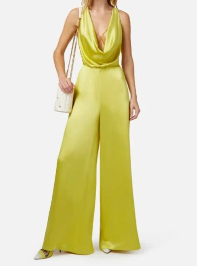 Shop Elisabetta Franchi Trousers In Yellow
