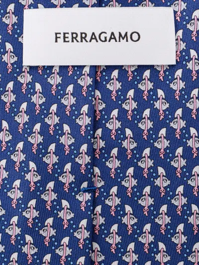 Shop Ferragamo Tie In Blue