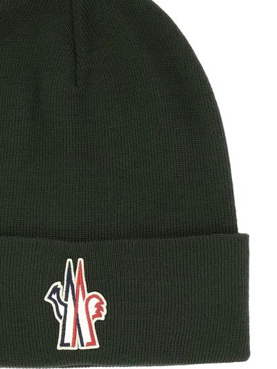 Shop Moncler Grenoble Tricot Beanie In Green