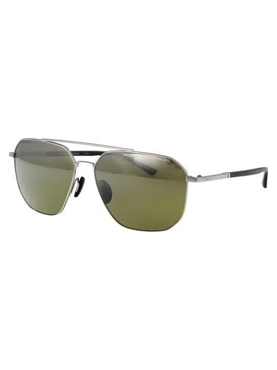 Shop Porsche Design Sunglasses In B417 Palladium Grey