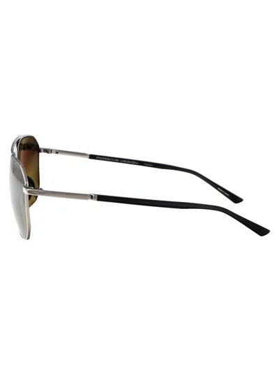 Shop Porsche Design Sunglasses In B417 Palladium Grey