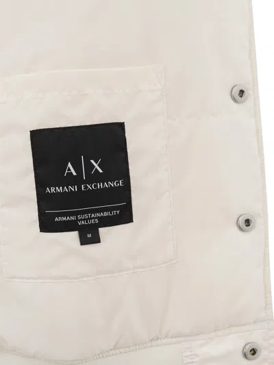 Shop Armani Exchange Elegant White Wool Hooded Men's Cardigan
