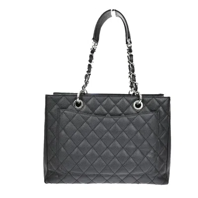 Pre-owned Chanel Grand Shopping Black Pony-style Calfskin Tote Bag ()