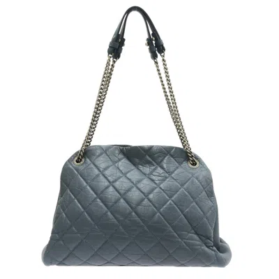 Pre-owned Chanel Mademoiselle Blue Leather Shoulder Bag ()