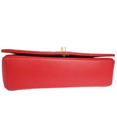 Pre-owned Chanel Mademoiselle Red Leather Shoulder Bag ()