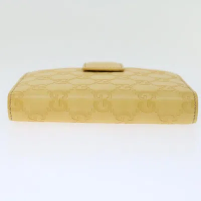 Shop Gucci Couverture Agenda Yellow Leather Wallet  ()