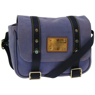 Pre-owned Louis Vuitton Besace Purple Canvas Shoulder Bag ()